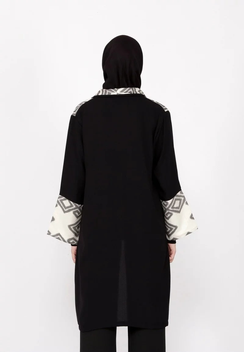 Sevinc White III Tenun Long Cardigan