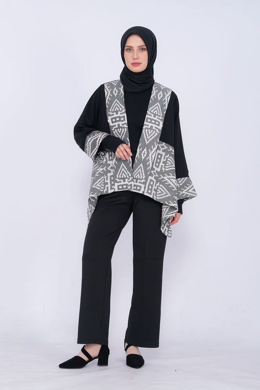 Miray Black Grey Tenun Outer