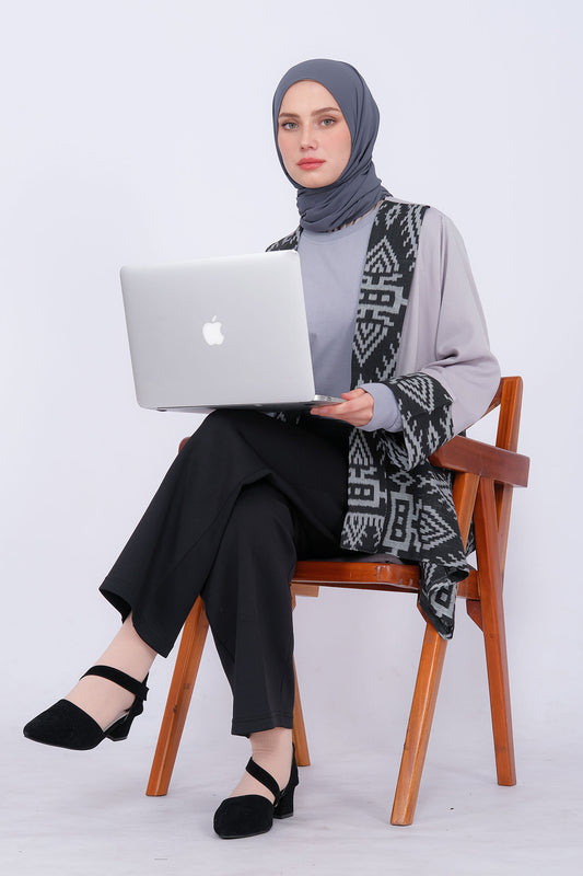 Miray Grey Black Tenun Outer