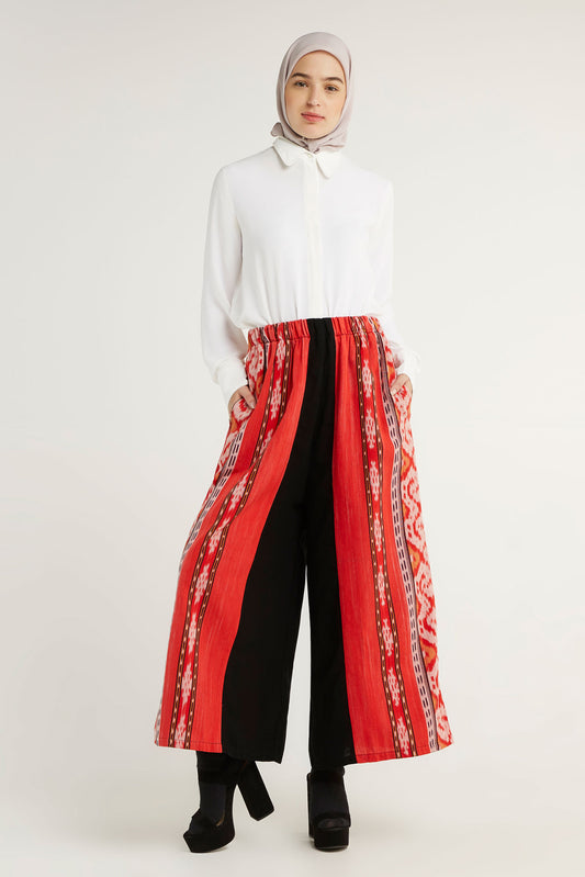 Zahra Orange Tenun Culotte