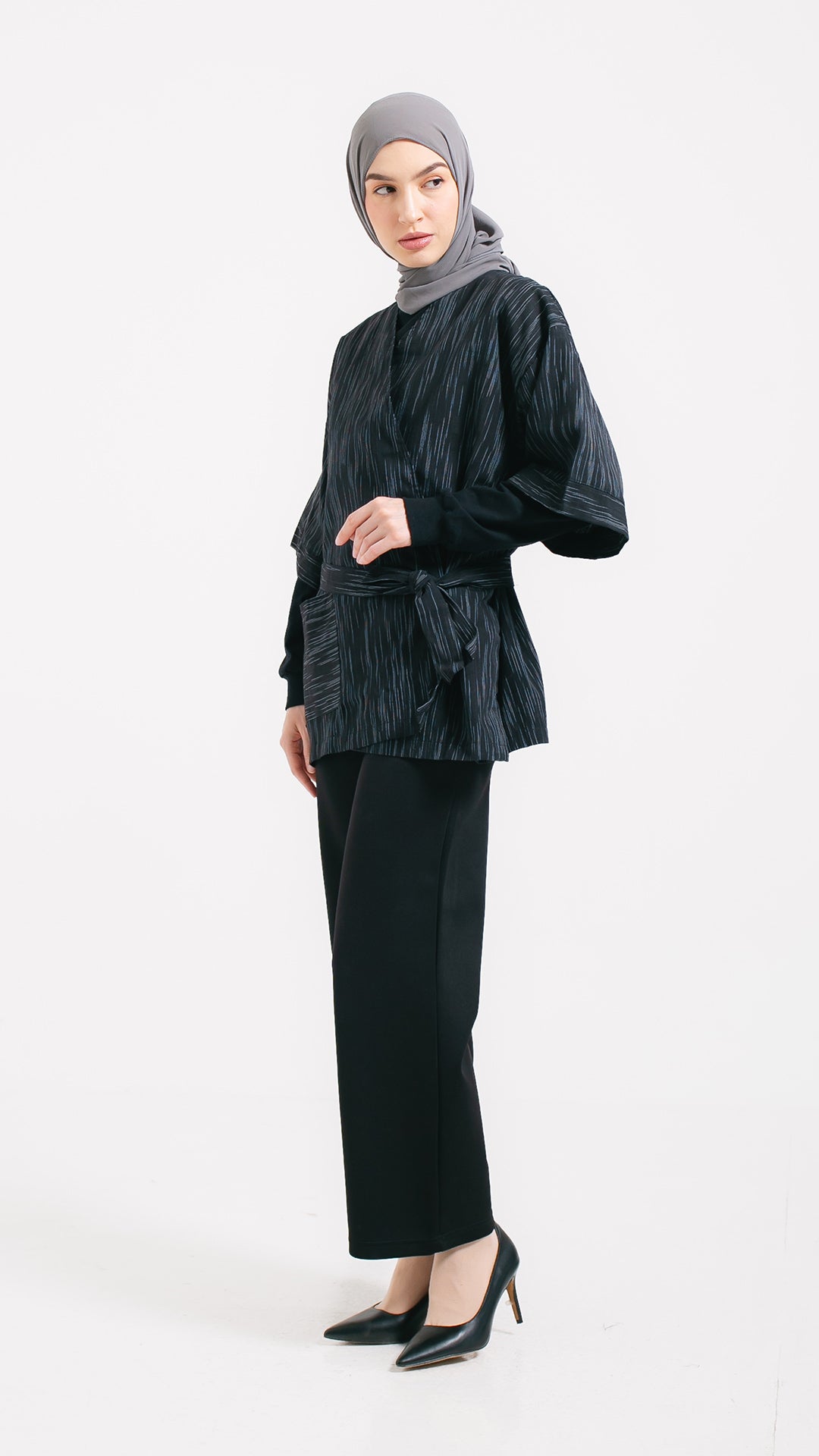 Orzala Black Tenun Kimono