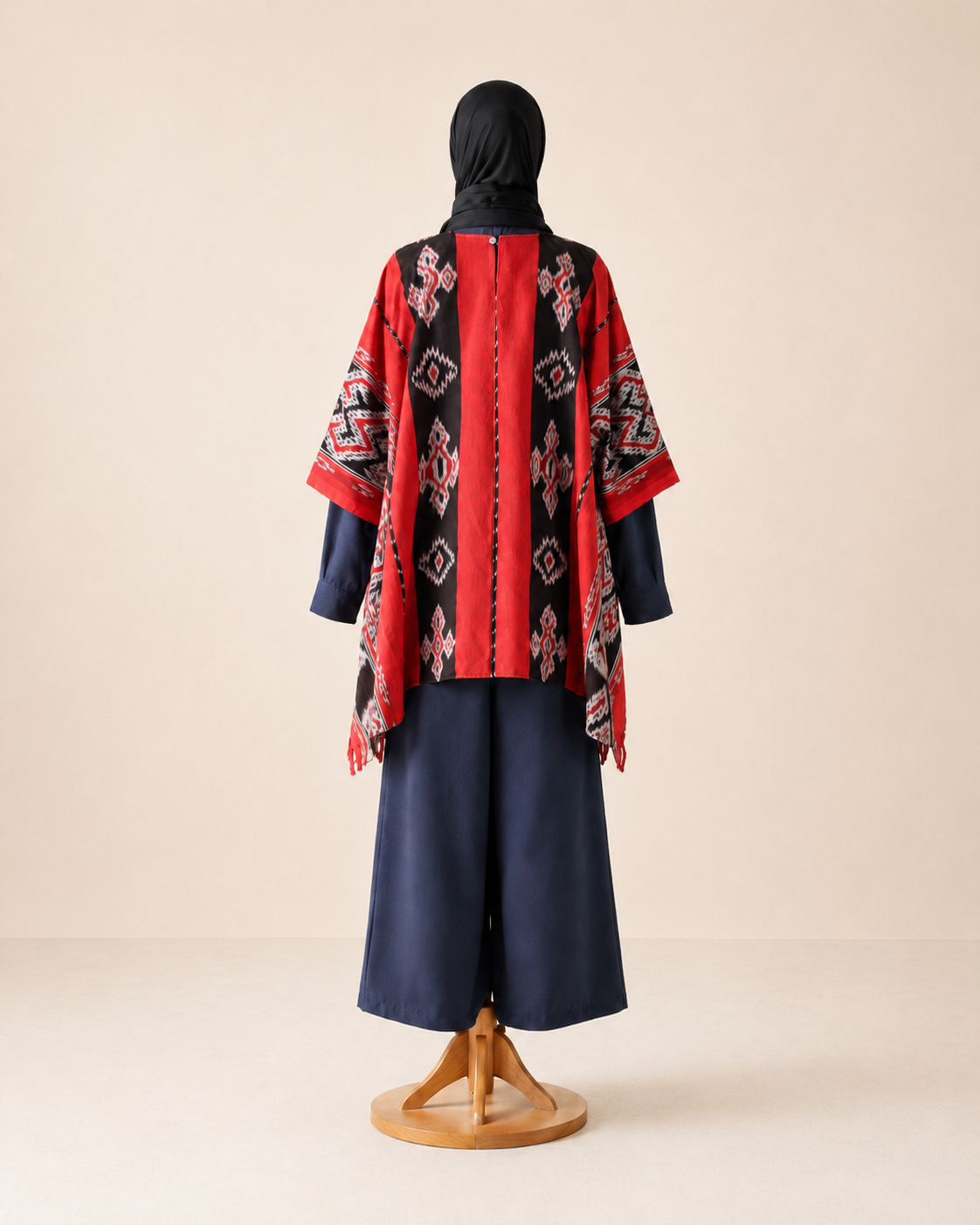 Aira Red Rumbai Tenun Blouse