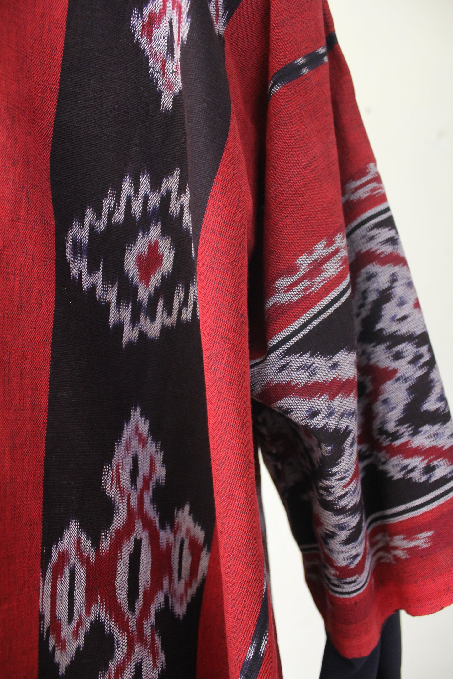 Aira Red Rumbai Tenun Blouse