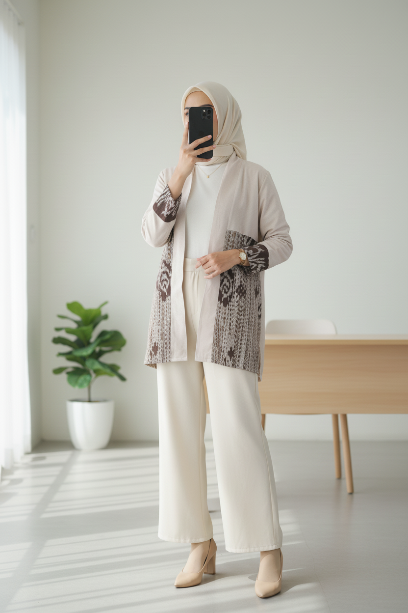 Belza Beige Tenun Outer