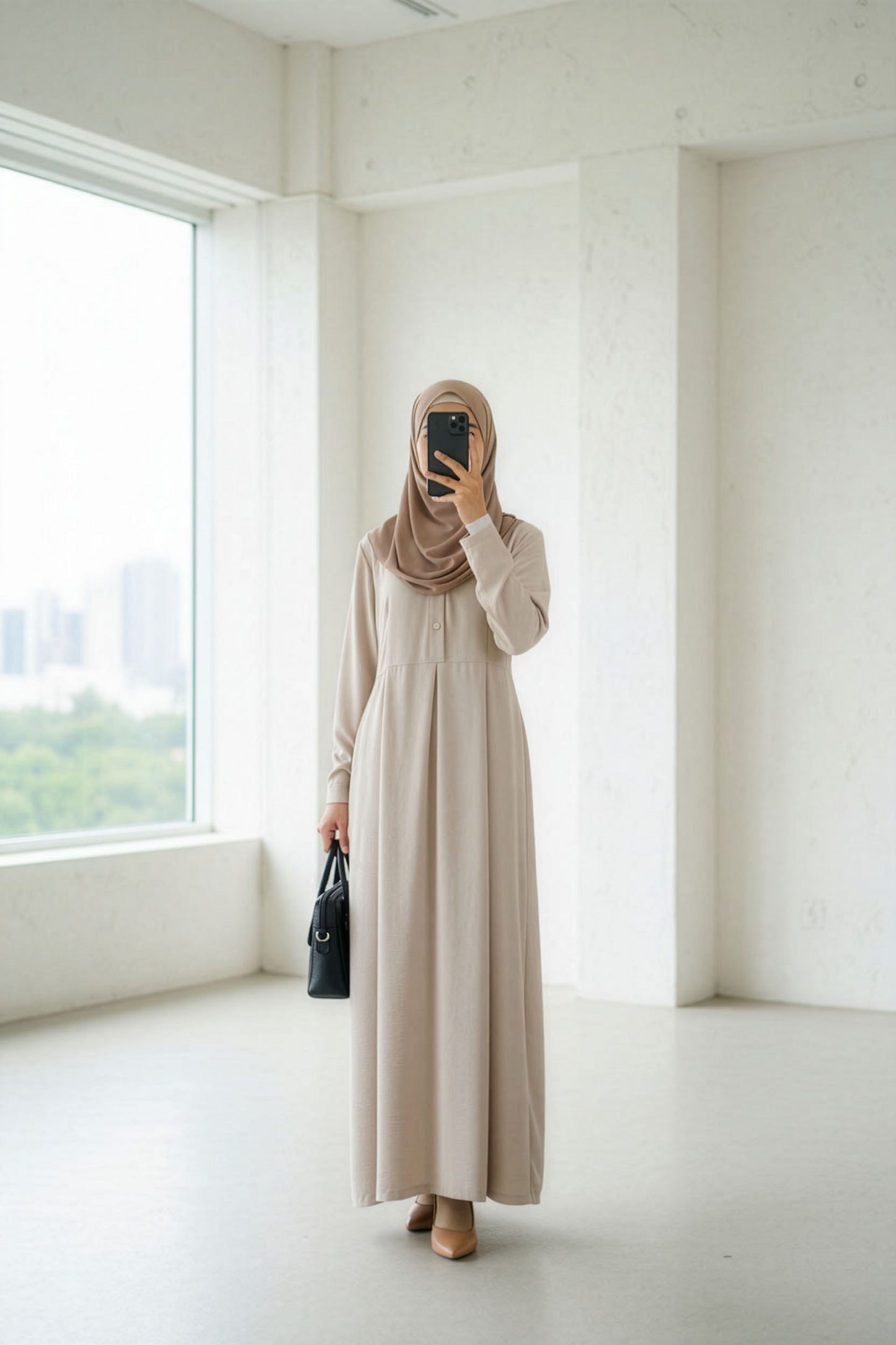Nadia Cream Basic Dress