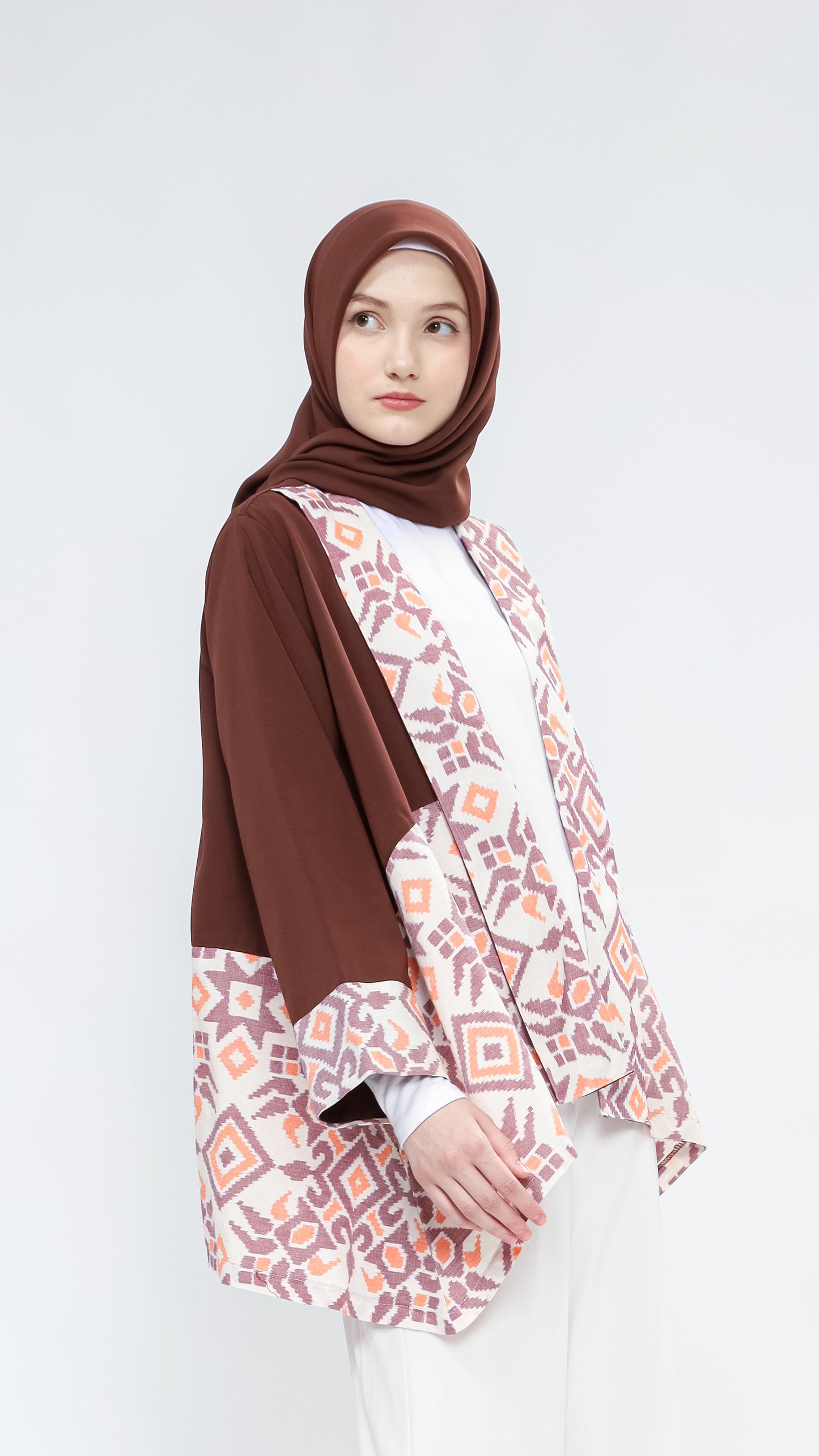 Miray Brown Lavender Tenun Outer