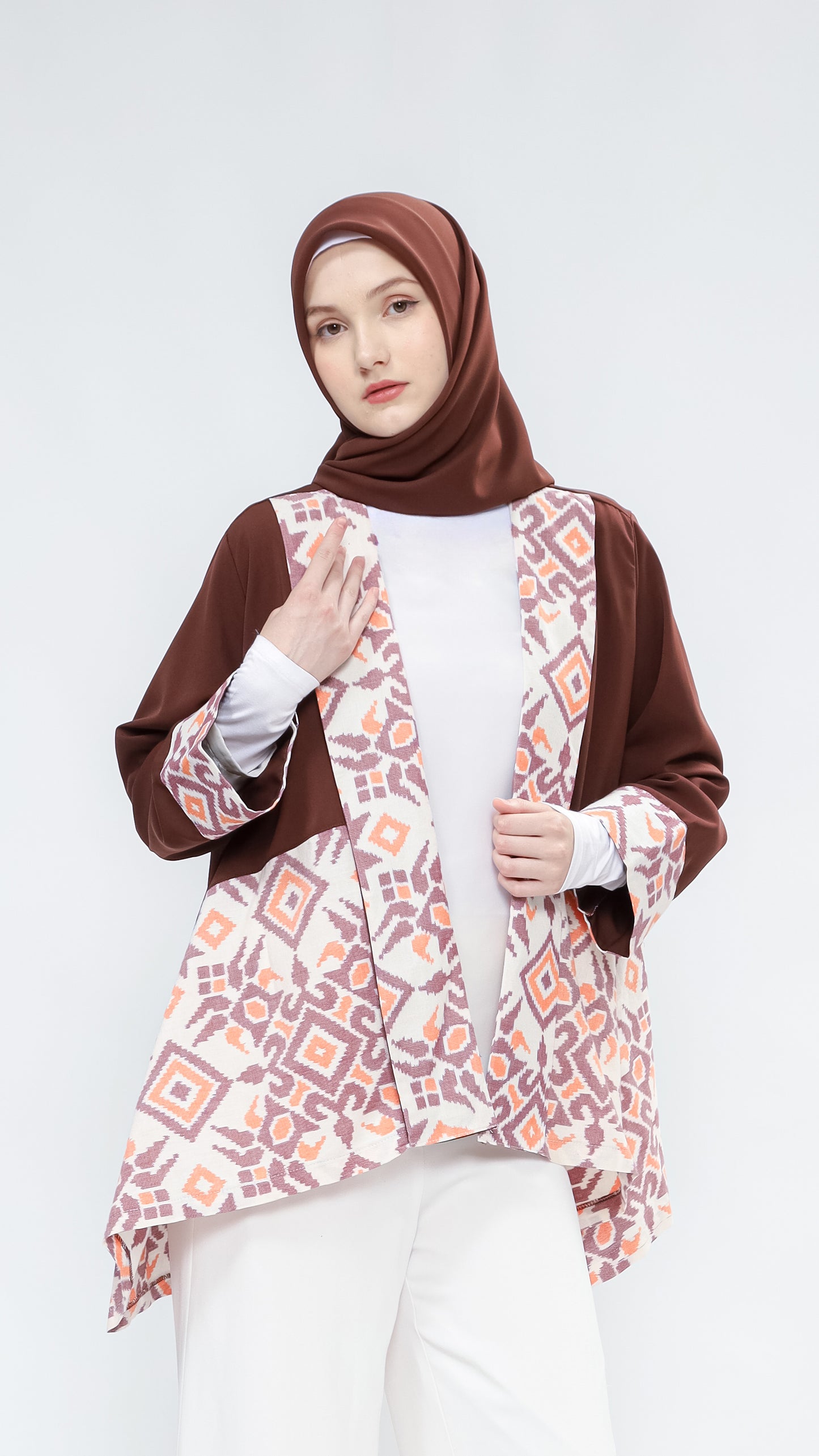 Miray Brown Lavender Tenun Outer