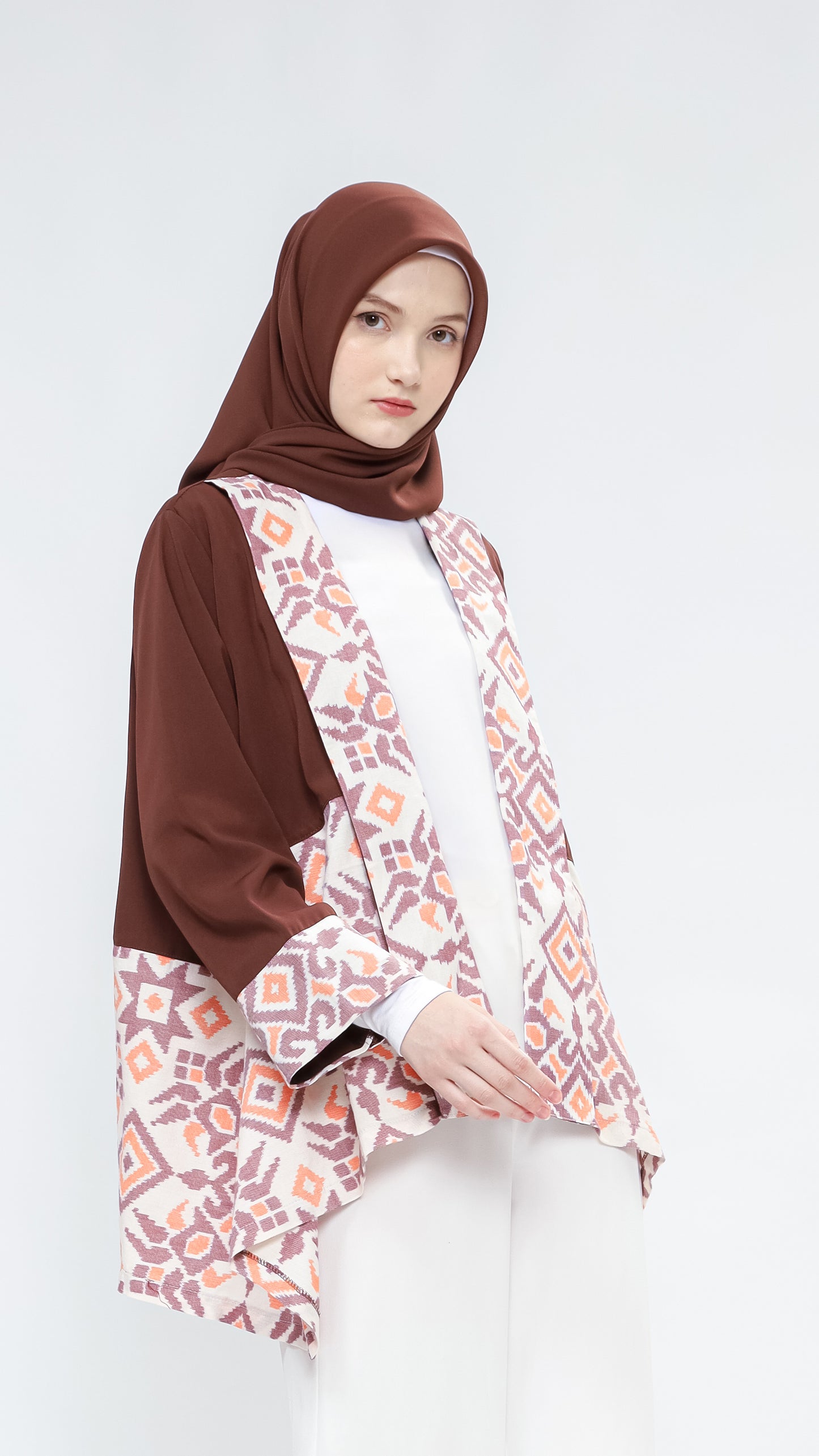 Miray Brown Lavender Tenun Outer