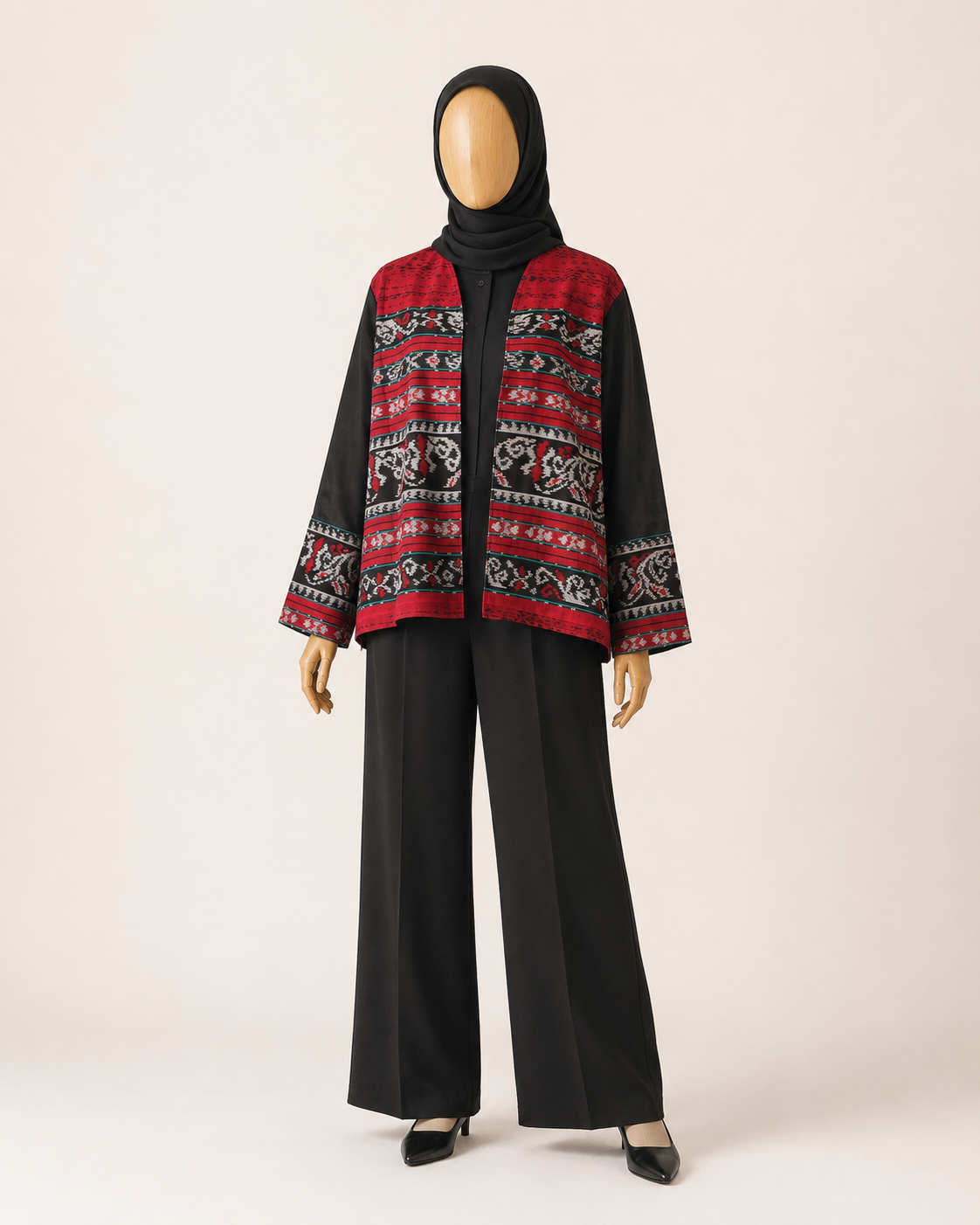 Freya Red Green Tenun Outer