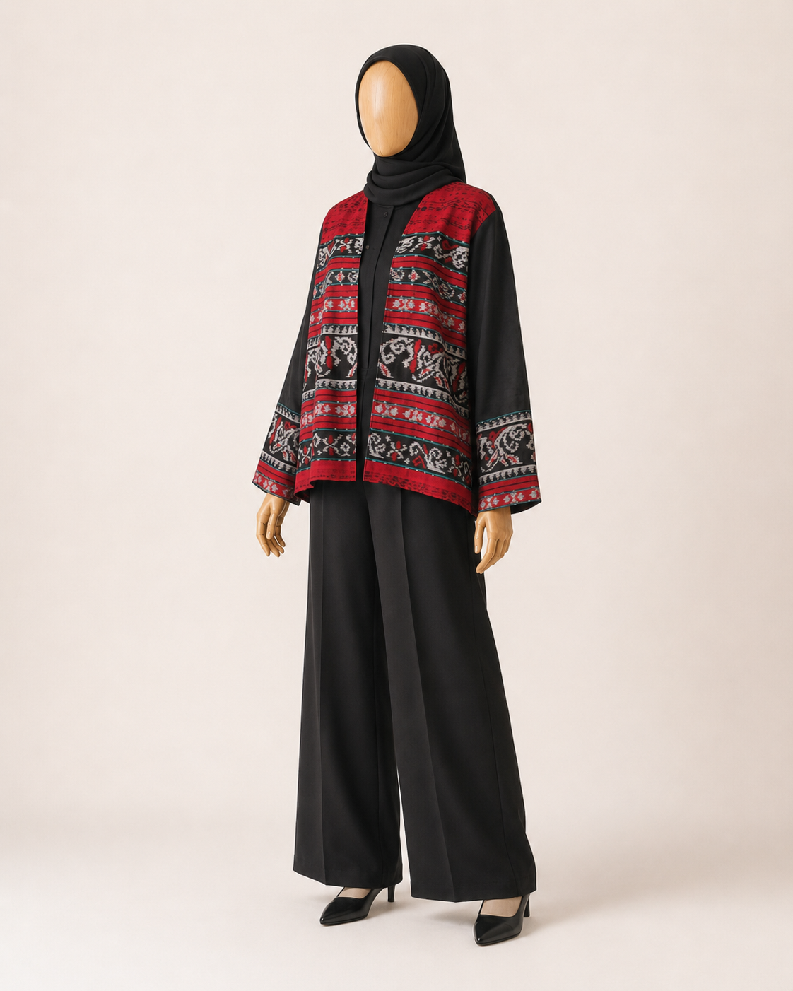 Freya Red Green Tenun Outer