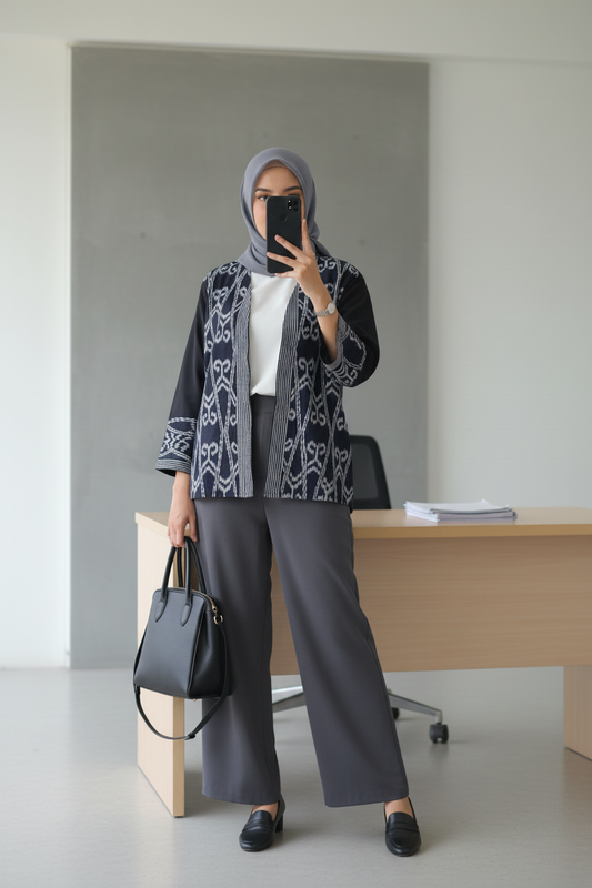 Freya Black Tenun Outer