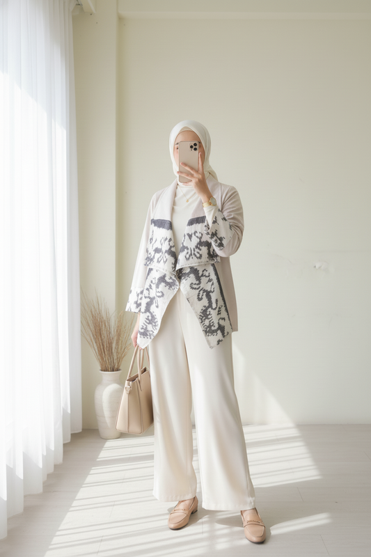 Heza Beige Tenun Outer