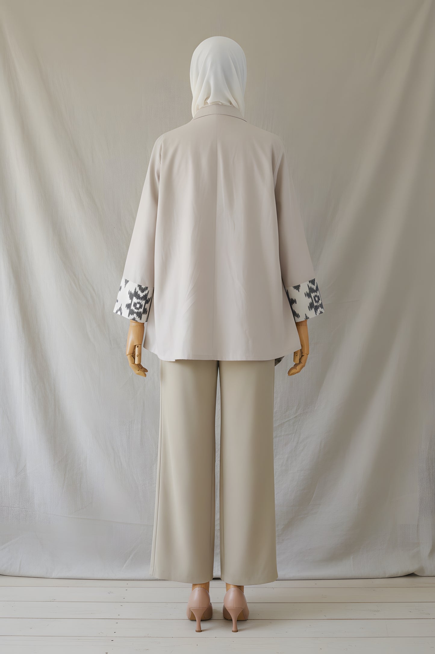 Heza Beige Tenun Outer