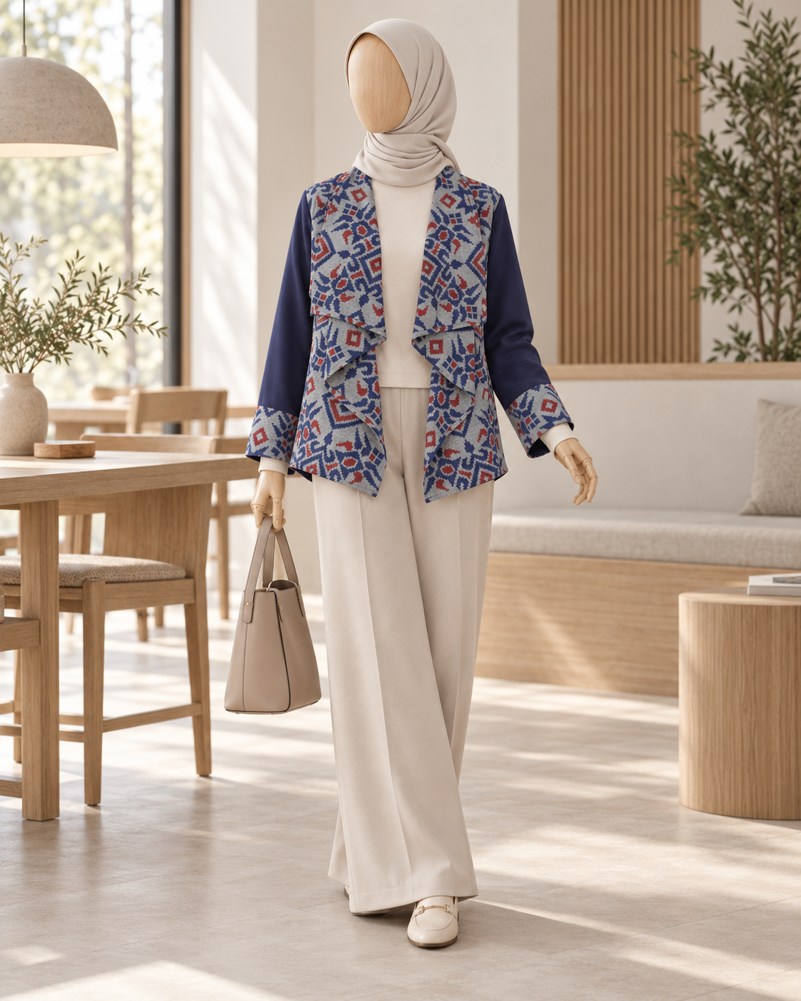 Hezi Zenith Navy Blue Tenun Outer