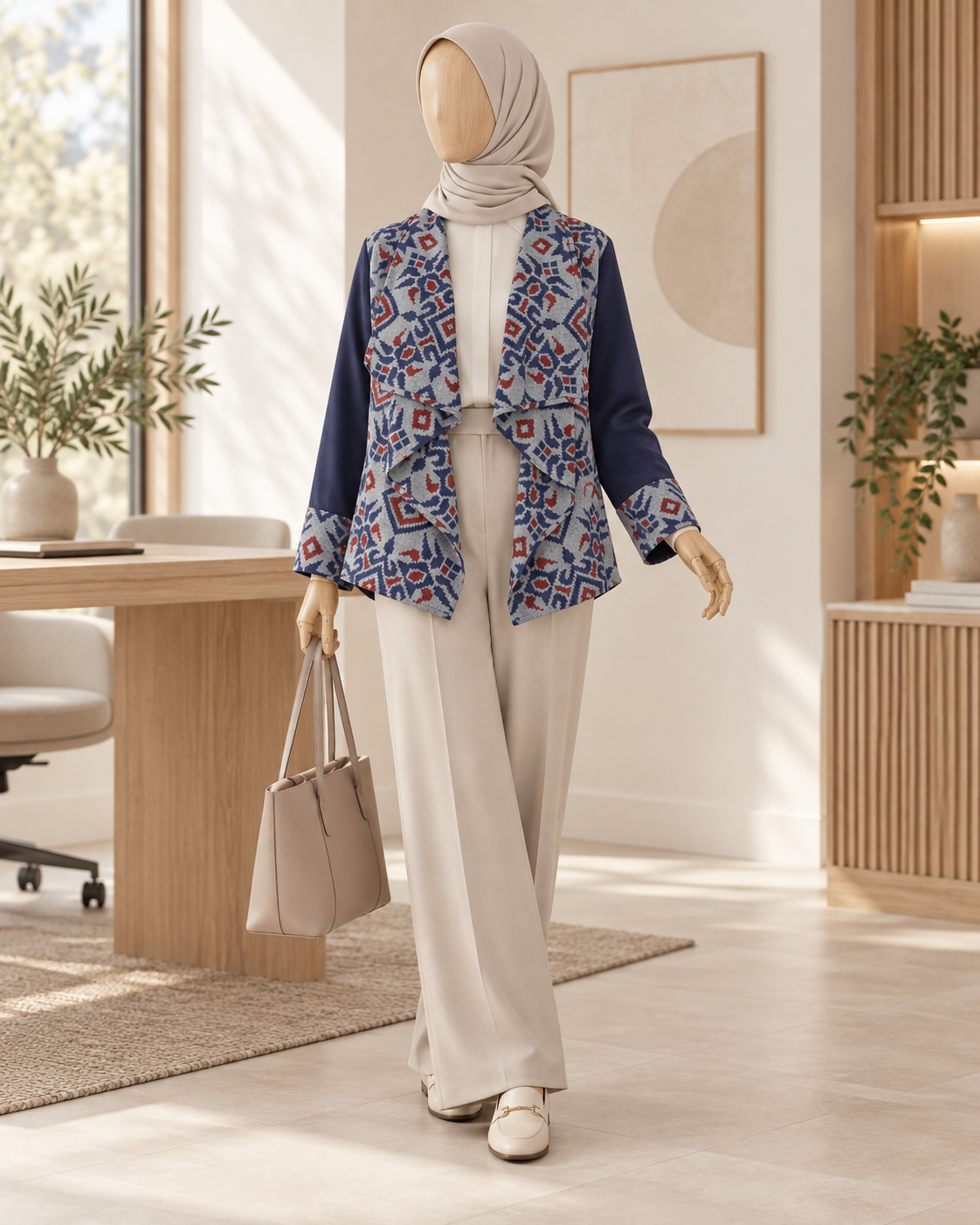 Hezi Zenith Navy Blue Tenun Outer