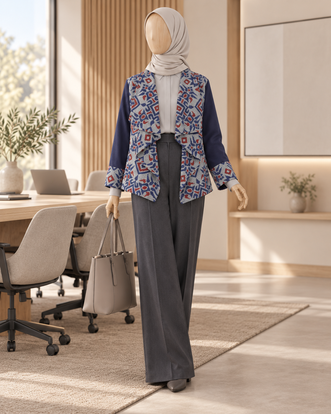 Hezi Zenith Navy Blue Tenun Outer