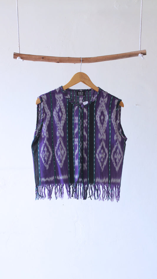 Lena Purple Rumbai Tenun Vest