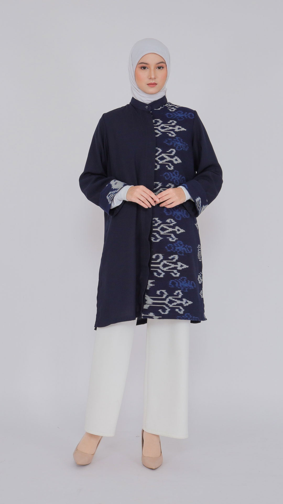 Mania Navy Blue Tenun Tunic