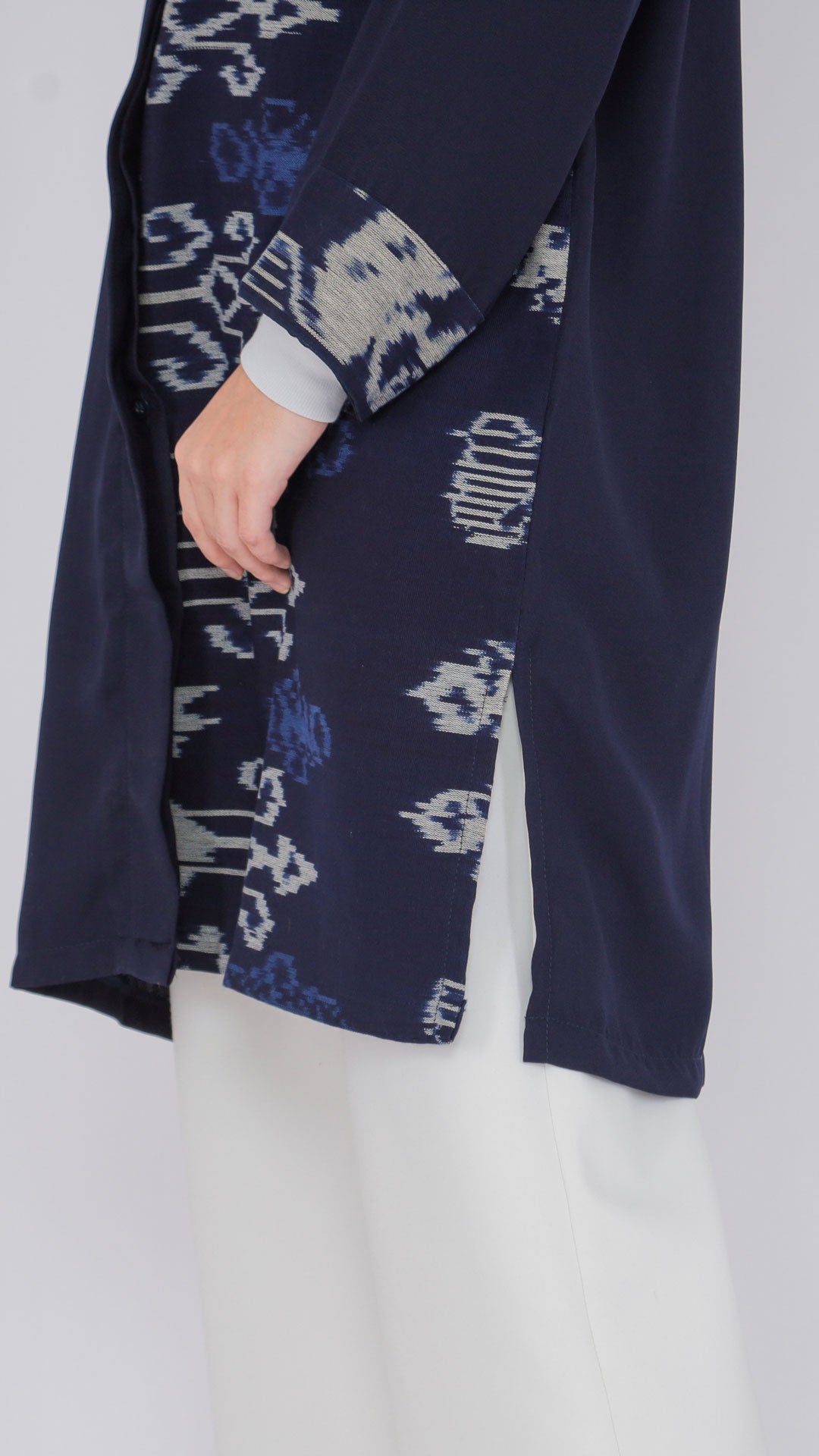 Mania Navy Blue Tenun Tunic