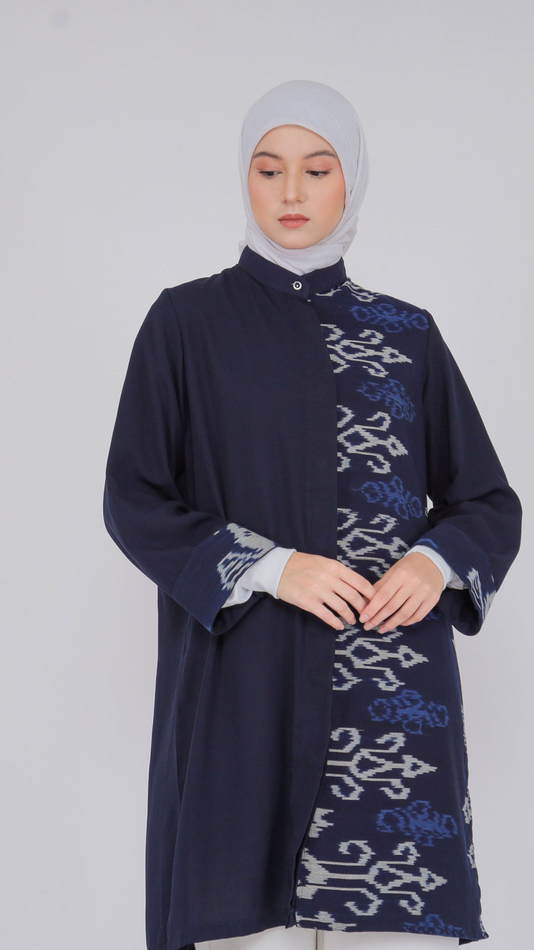 Mania Navy Blue Tenun Tunic