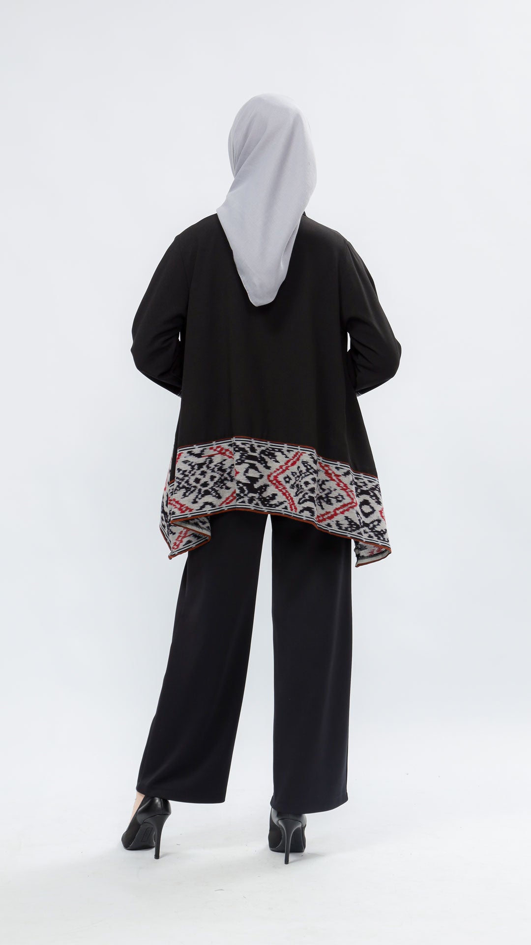 Mehri Black Grey Tenun Outer