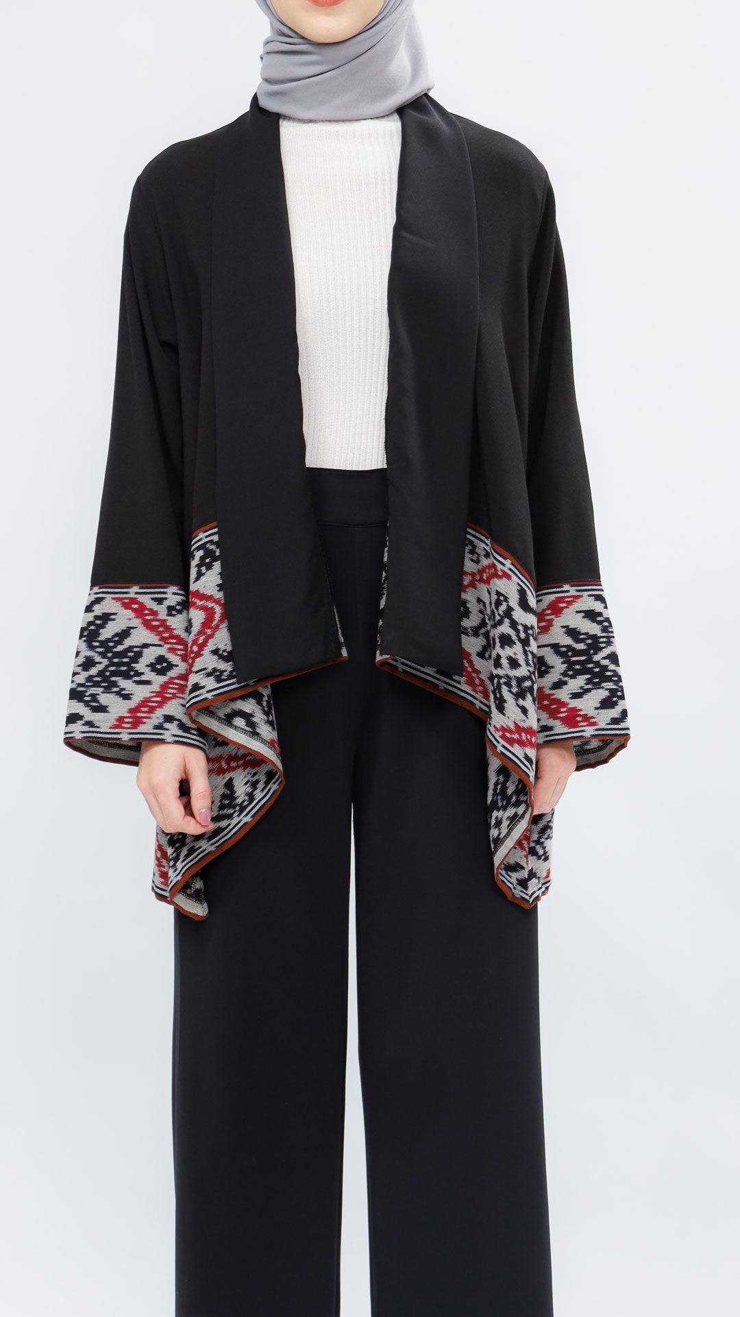 Mehri Black Grey Tenun Outer