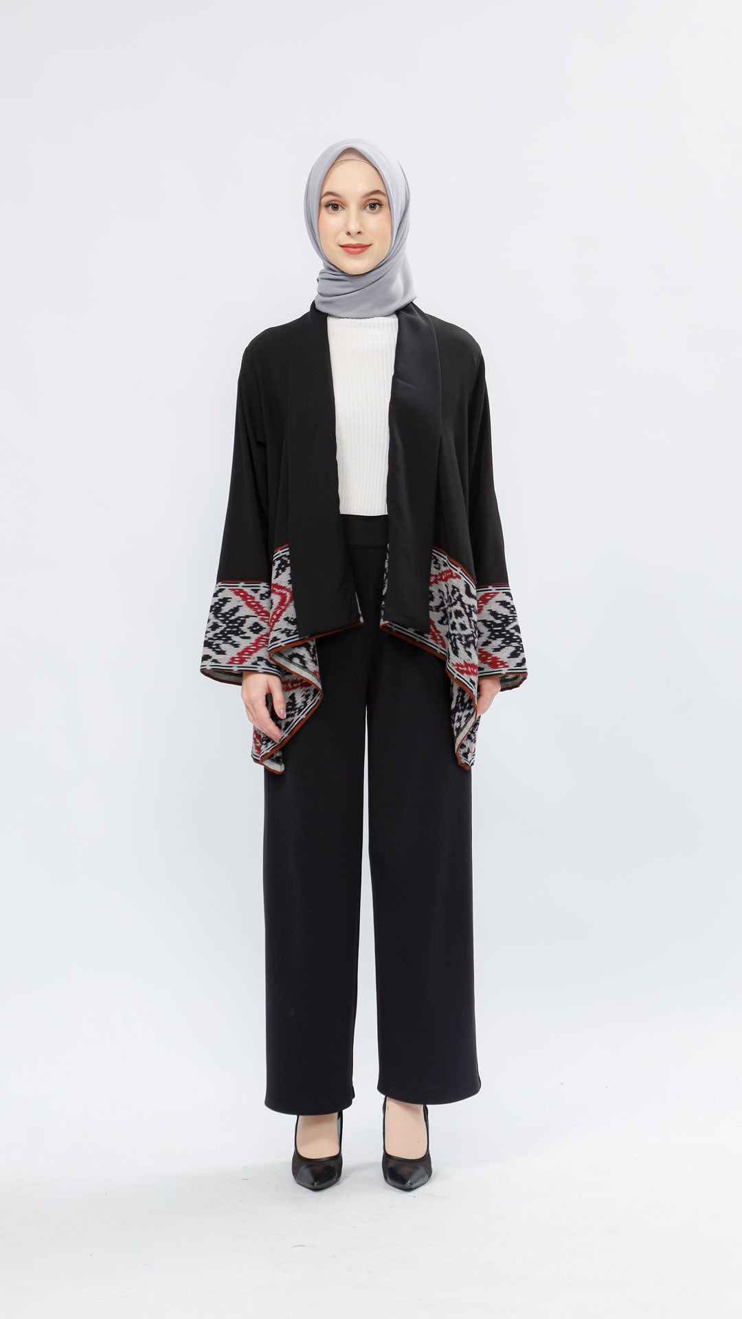 Mehri Black Grey Tenun Outer