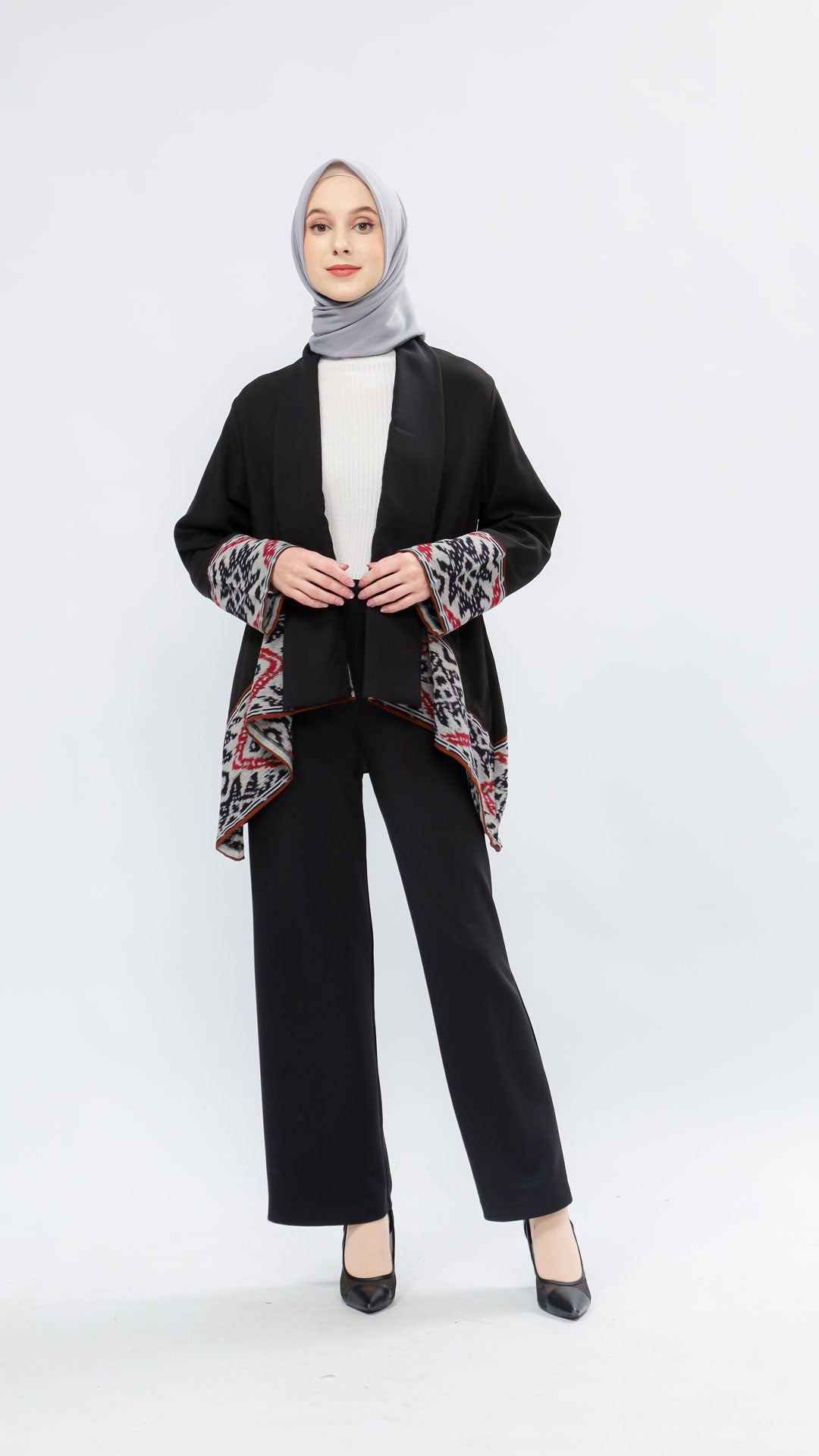 Mehri Black Grey Tenun Outer