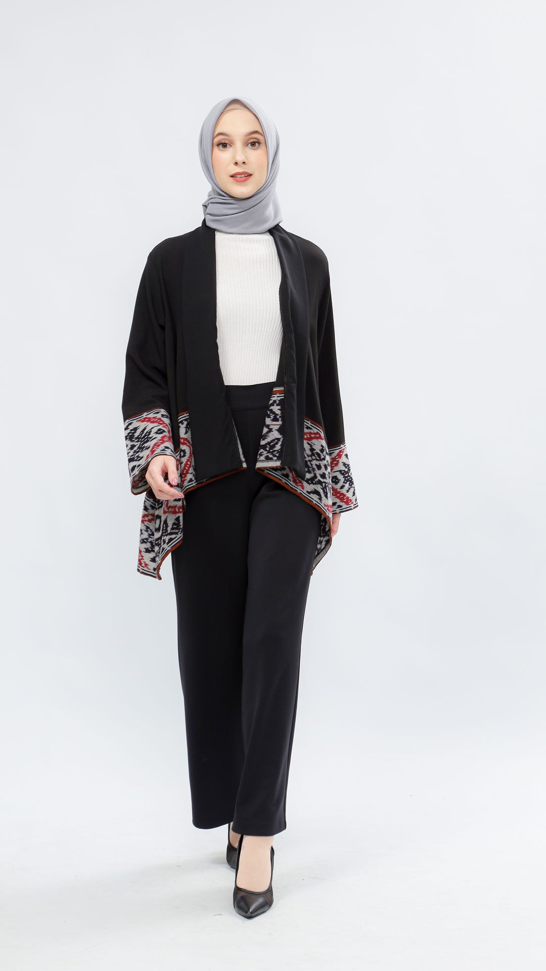 Mehri Black Grey Tenun Outer