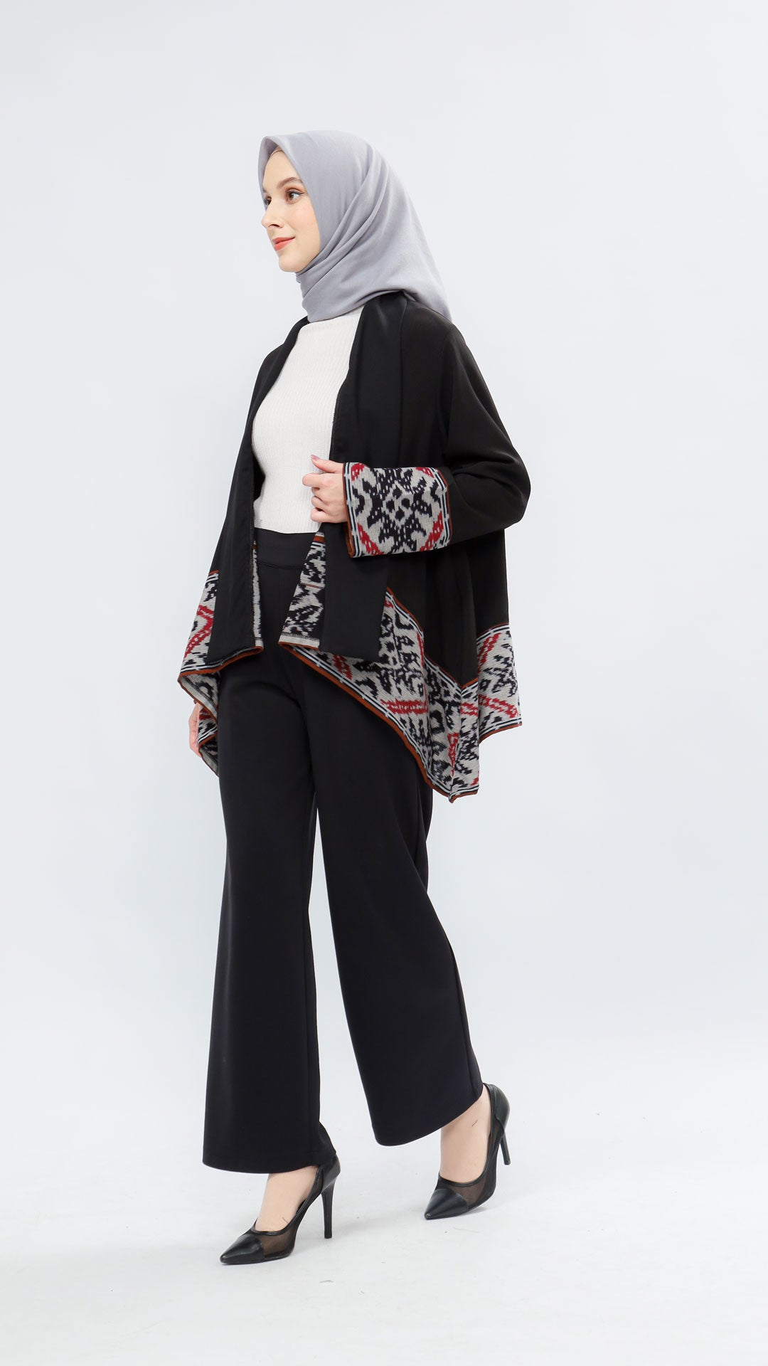 Mehri Black Grey Tenun Outer