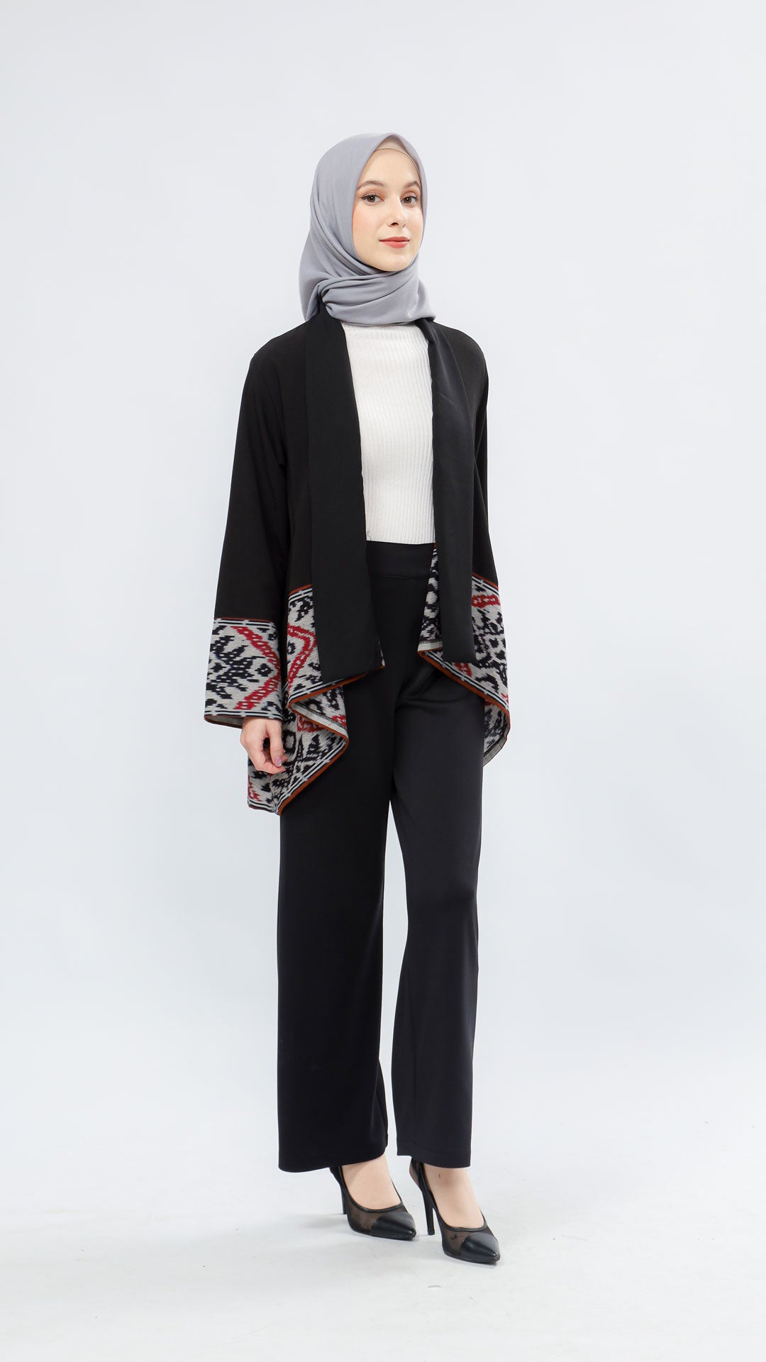 Mehri Black Grey Tenun Outer