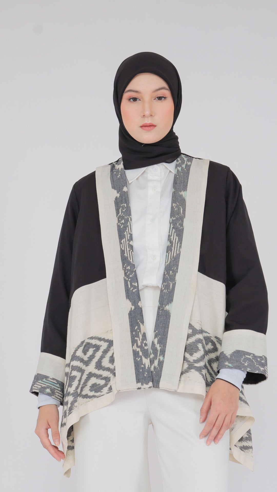 Miray Black White Tenun Outer