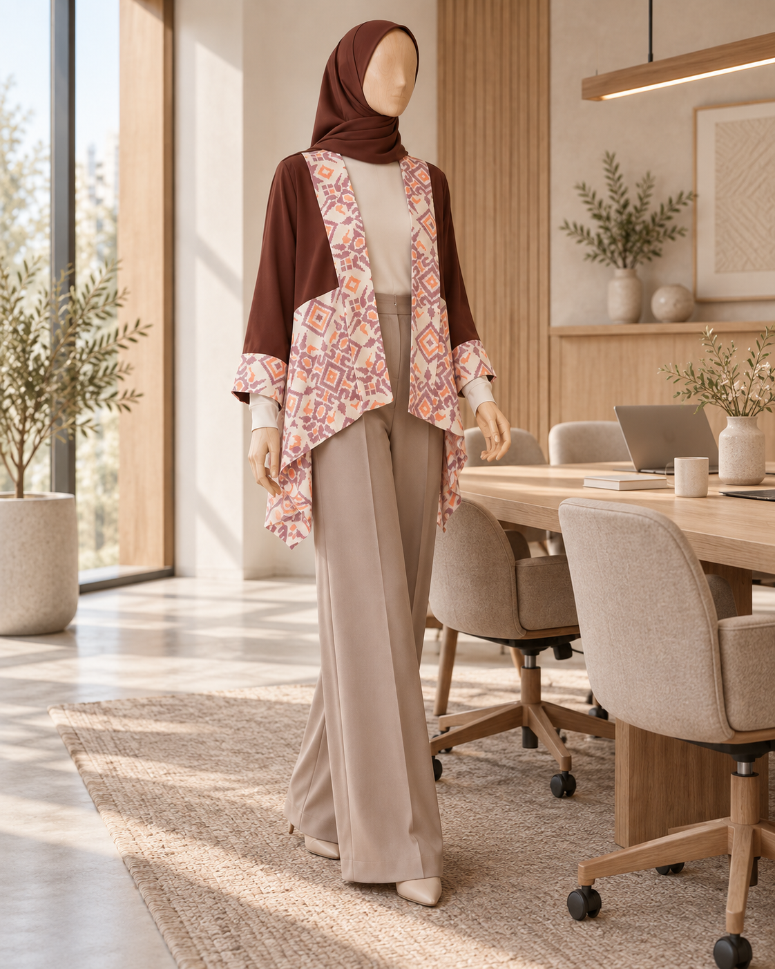 Miray Brown Lavender Tenun Outer