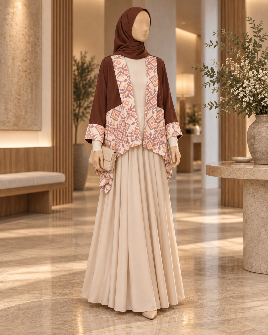Miray Brown Lavender Tenun Outer