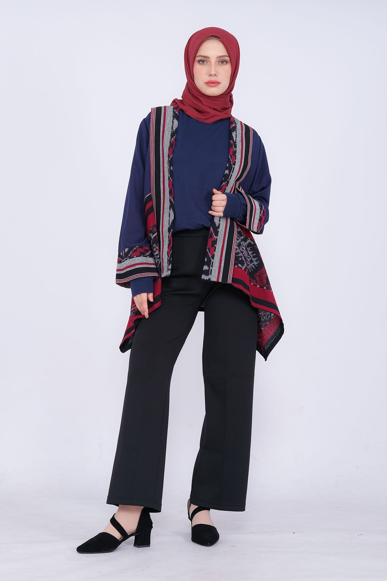 Miray Navy Red II Tenun Outer