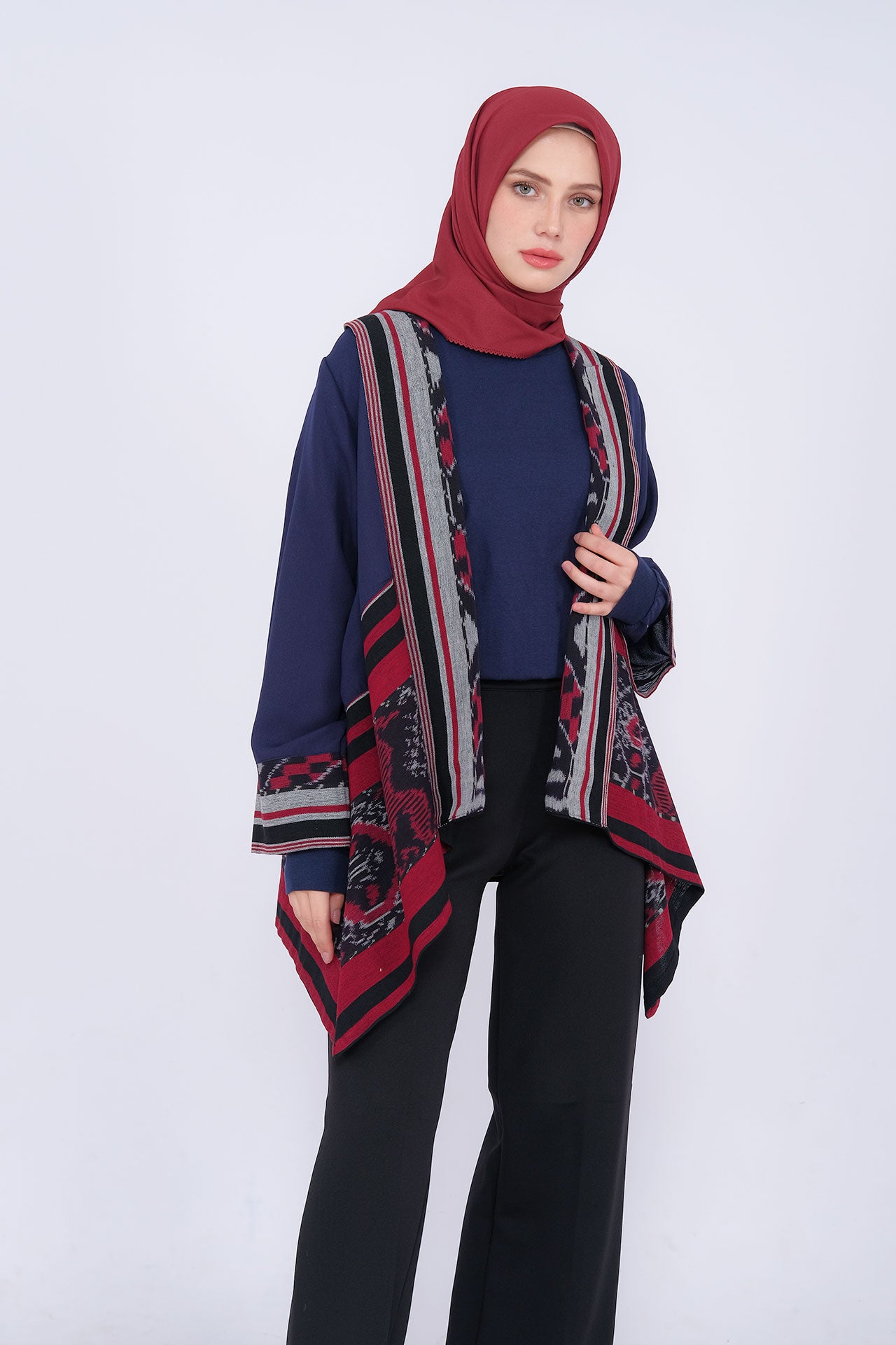 Miray Navy Red II Tenun Outer