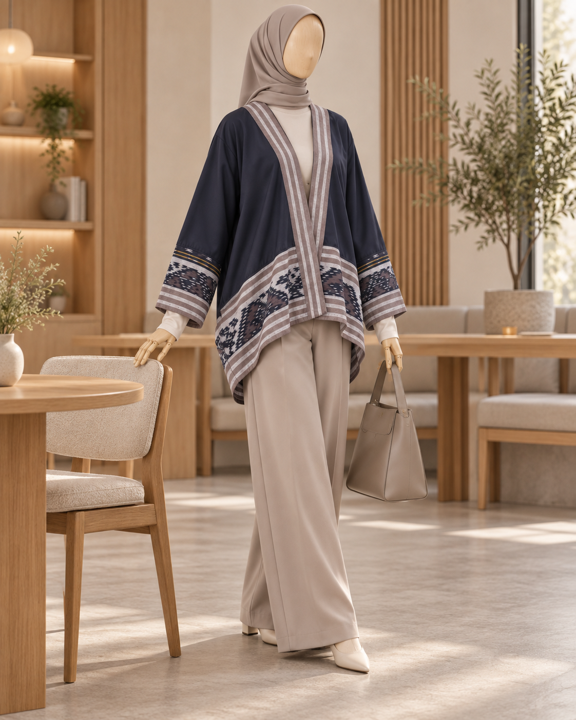 Miray Black Cocoon Tenun Outer