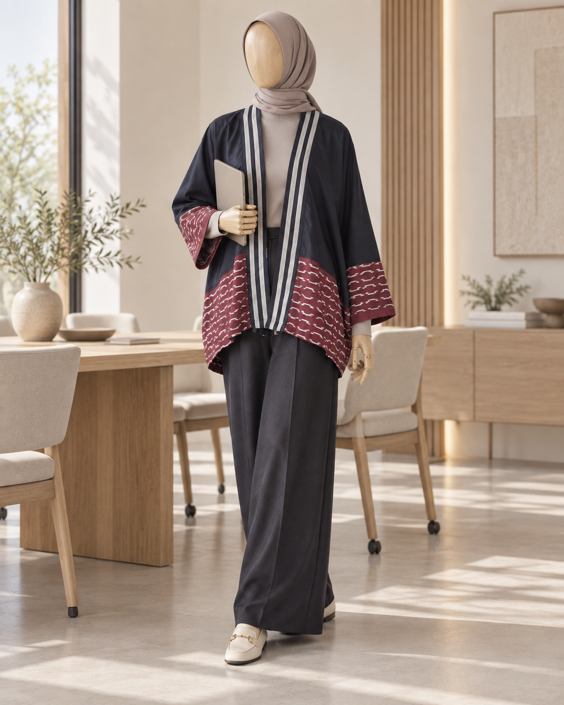 Miray Black Cocoon Tenun Outer
