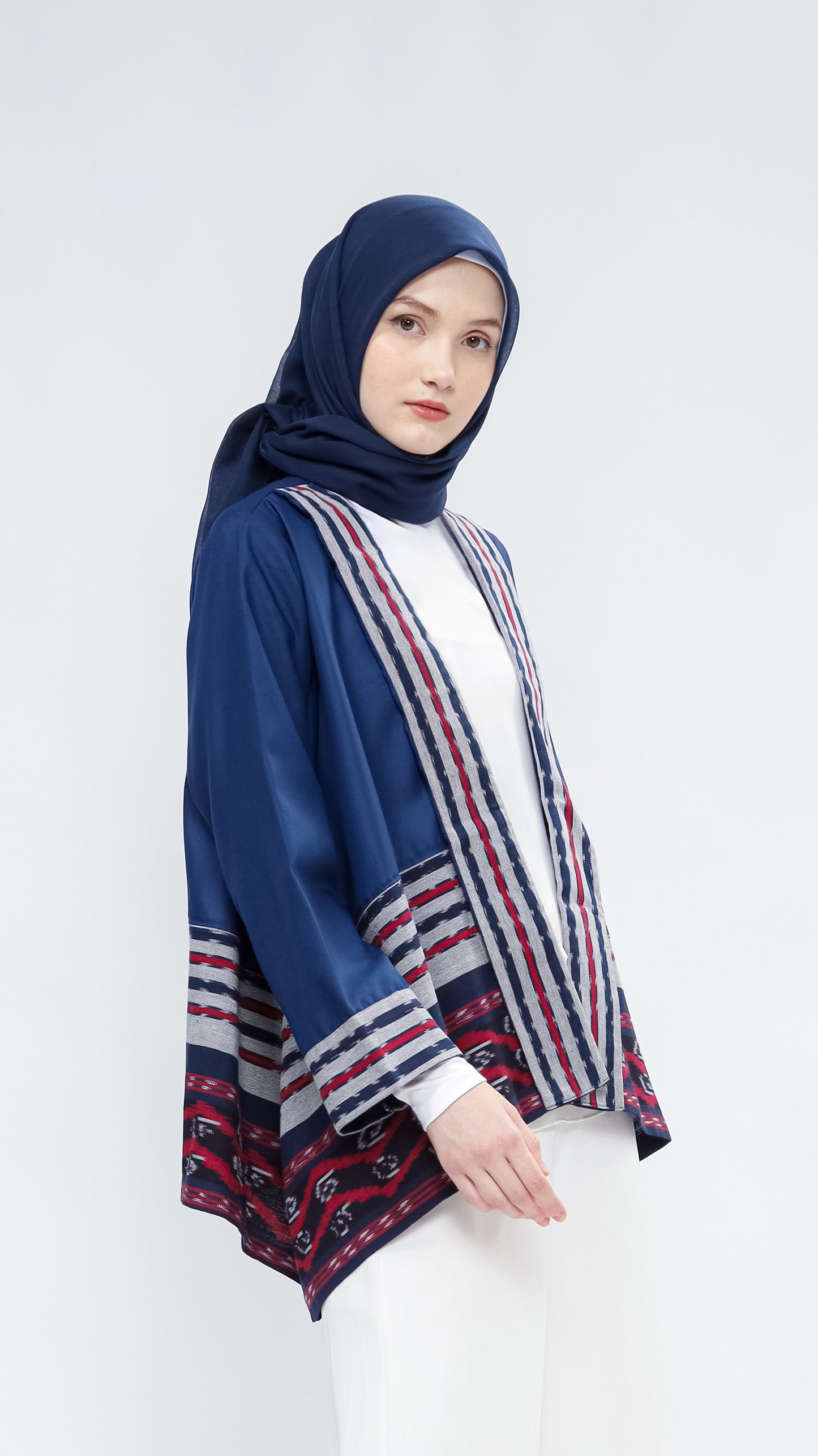 Miray Navy Red III Tenun Outer