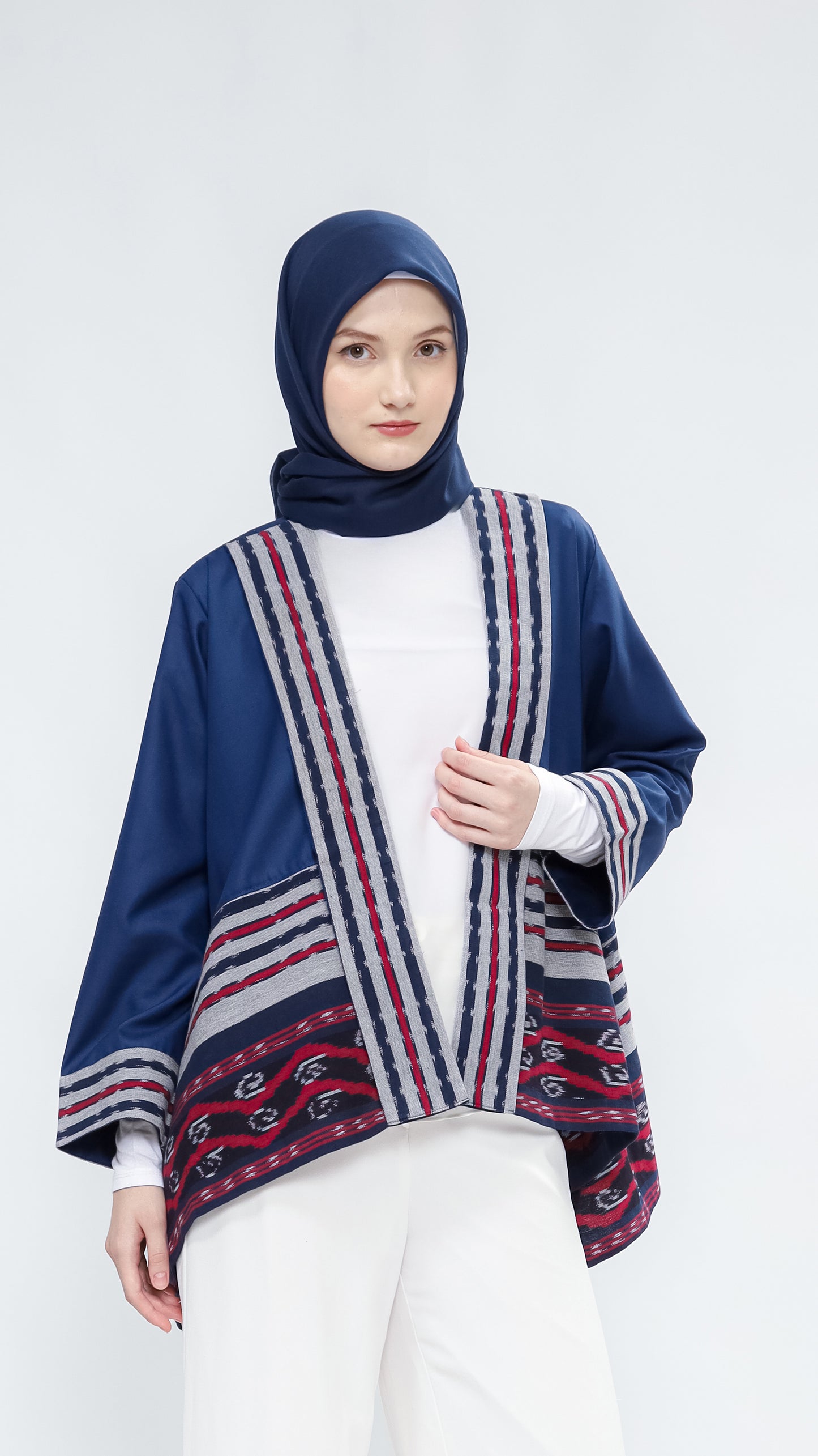 Miray Navy Red III Tenun Outer