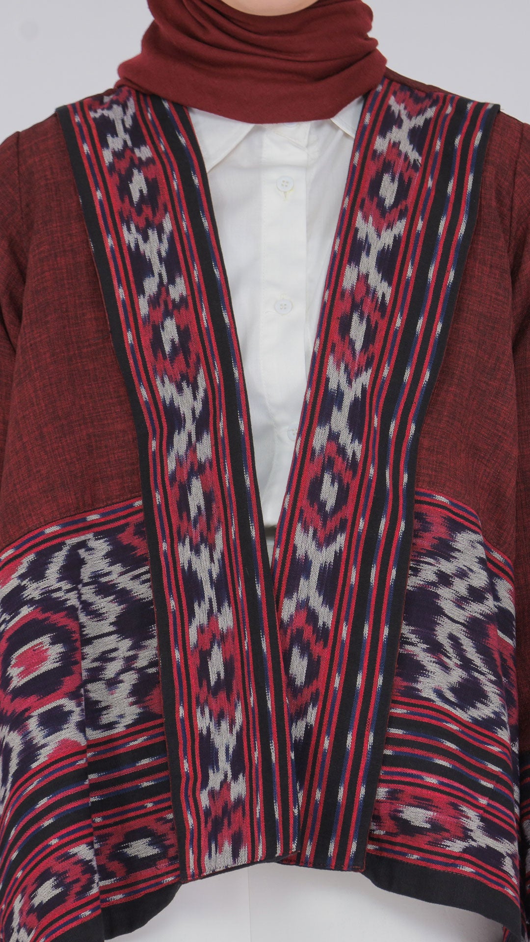 Miray Red Maroon Tenun Outer