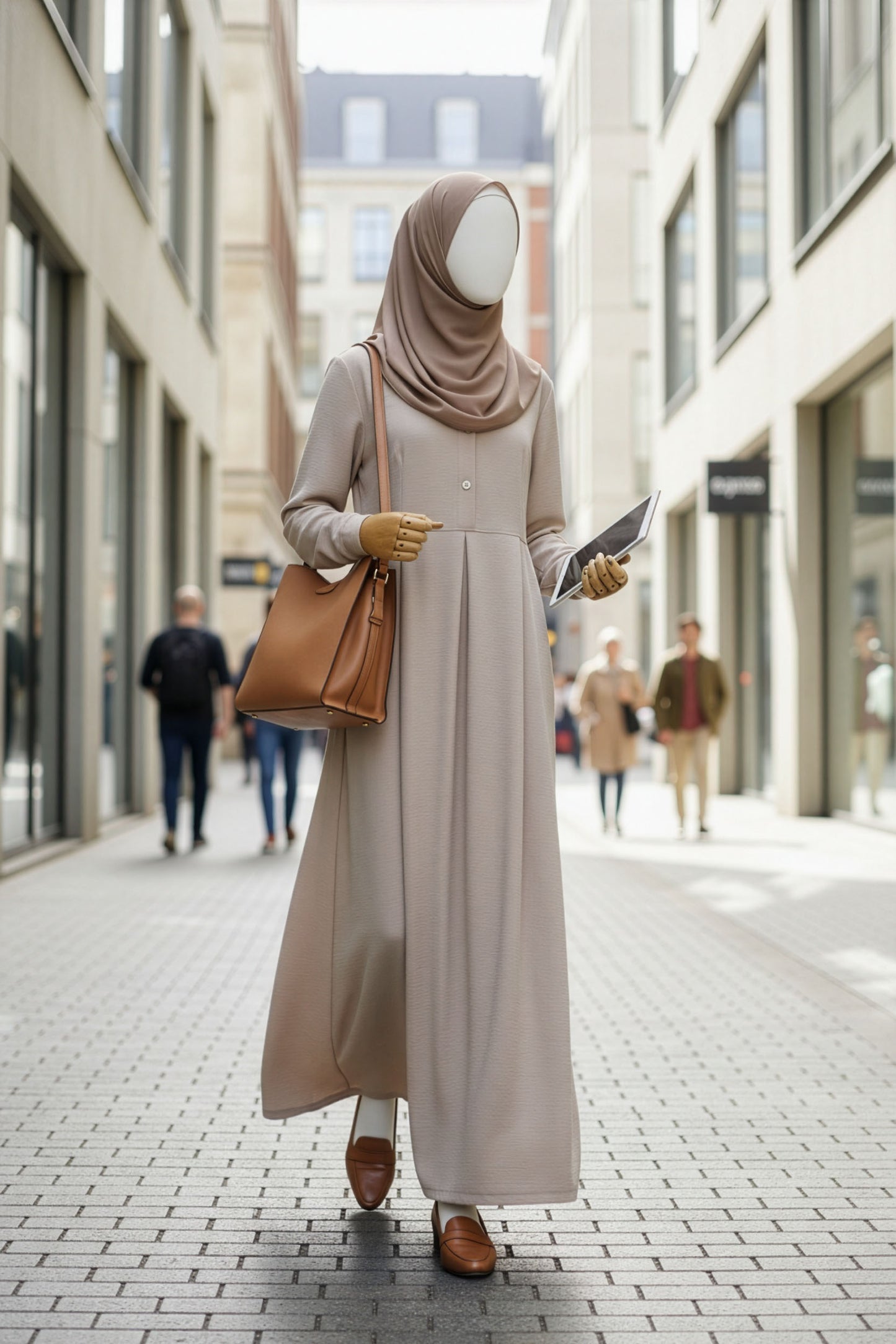 Nadia Cream Basic Dress