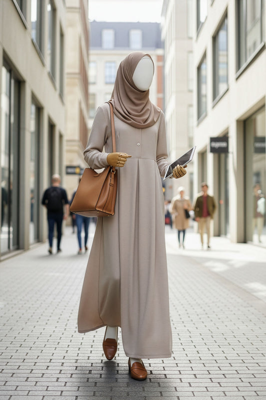 Nadia Cream Basic Dress