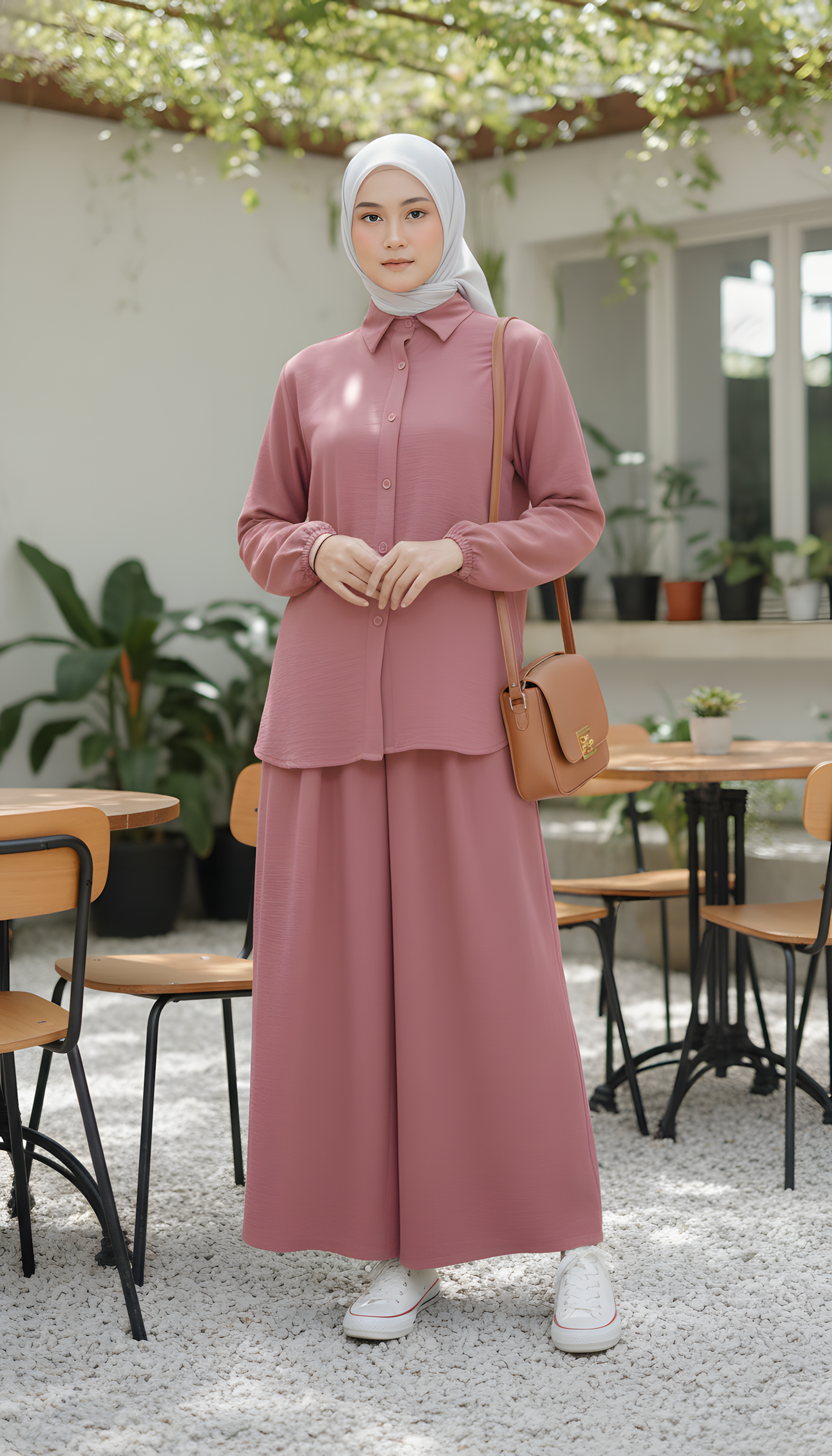 Nora Hannah Pink Basic Shirt & Culotte