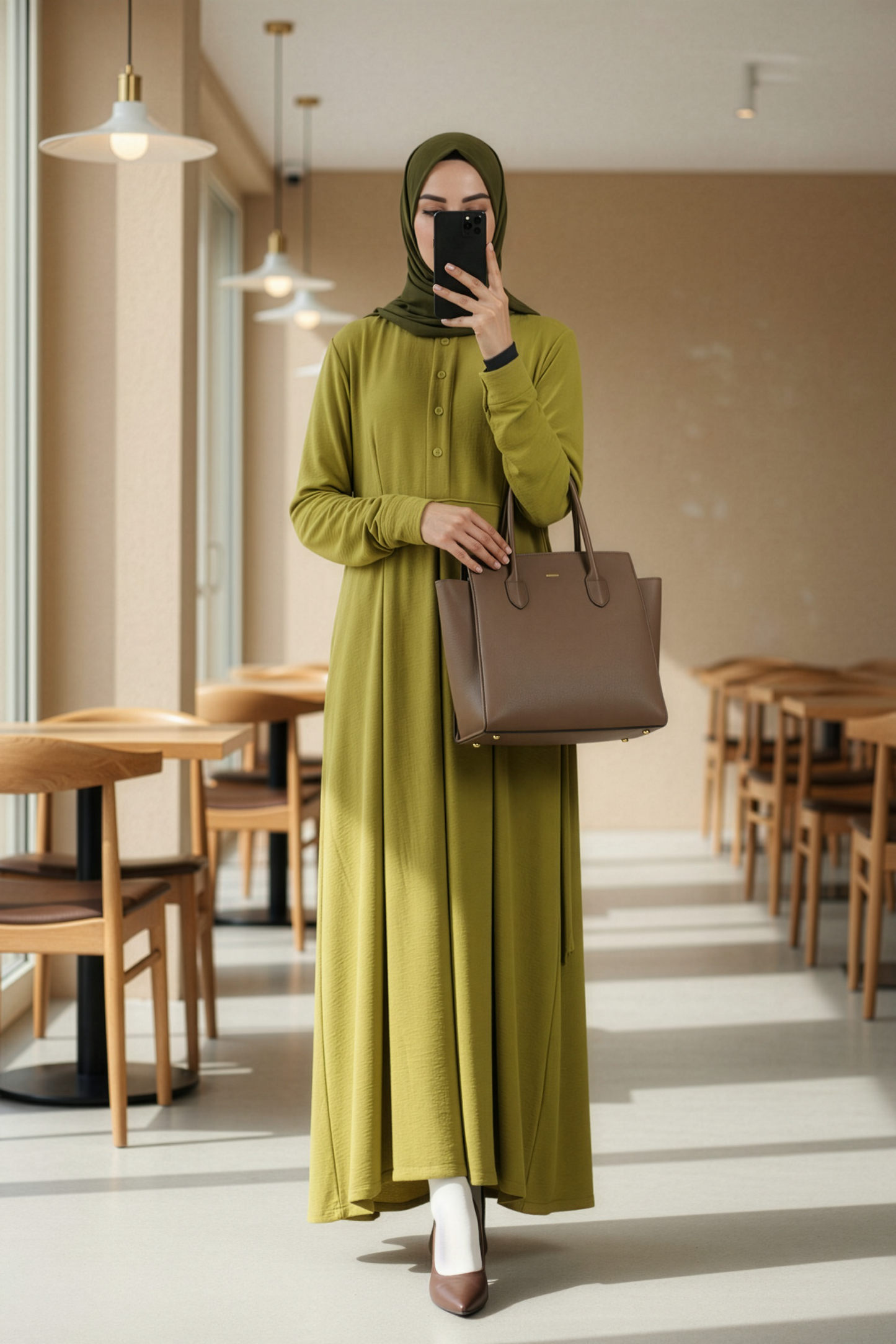 Nadia Mustard Gold Basic Dress