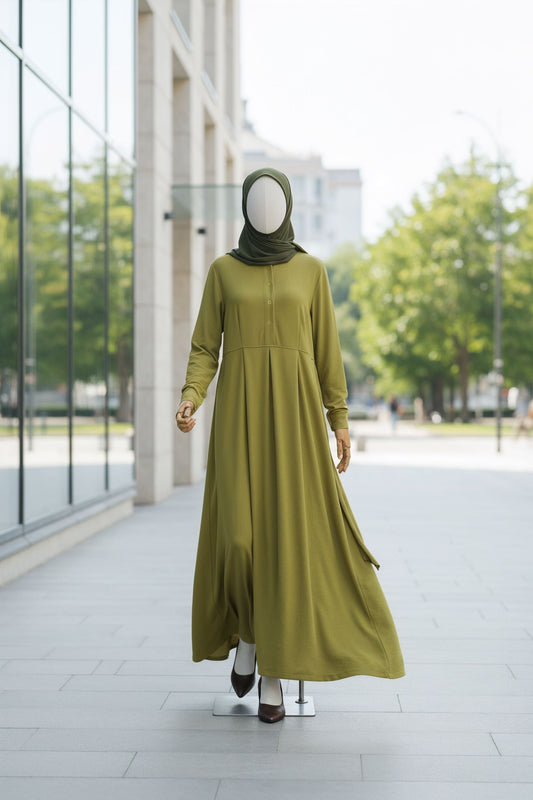 Nadia Mustard Gold Basic Dress
