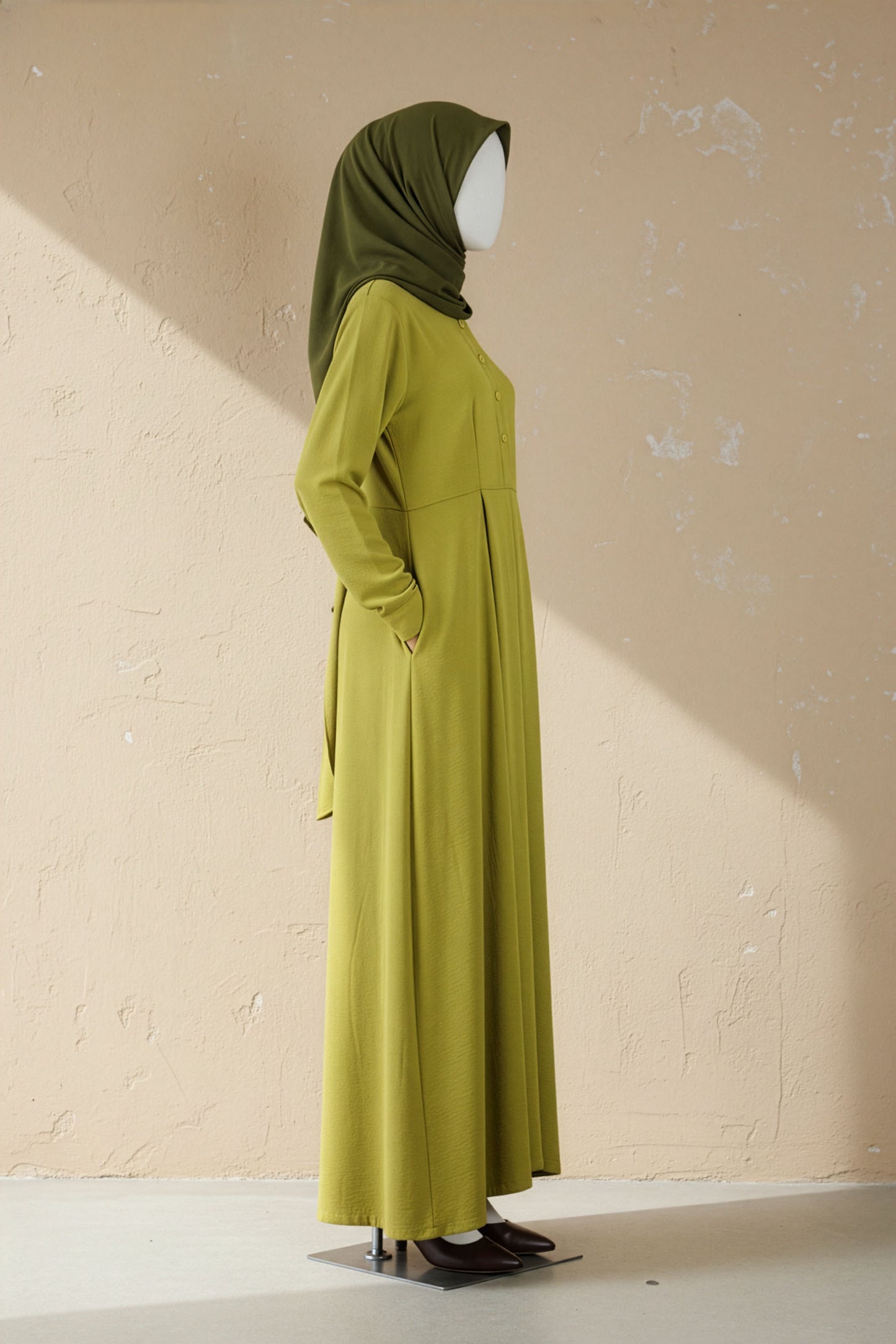 Nadia Mustard Gold Basic Dress