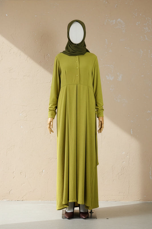 Nadia Mustard Gold Basic Dress