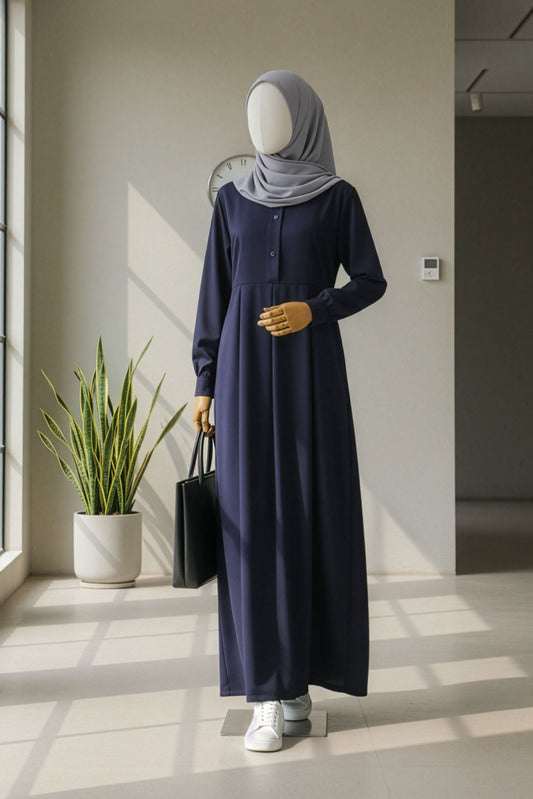 Nadia Navy Basic Dress