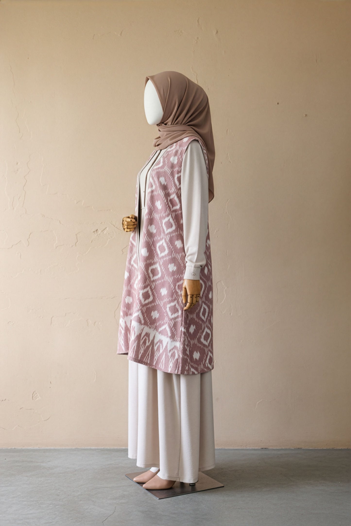 Nafira Light Brown Tenun Vest
